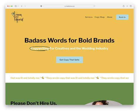 best website copywriting examples.